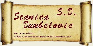 Stanica Dumbelović vizit kartica
